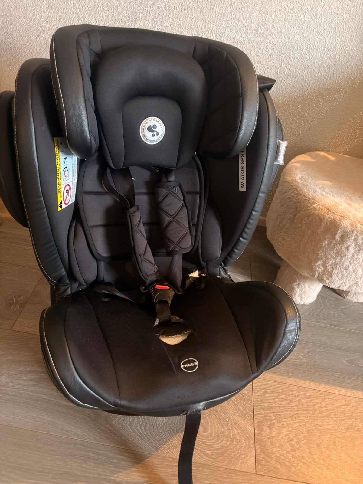 Lorelli Aviator Black 0-36 kg SPS Isofix 360 Autostoel, Overige merken, Zo goed als nieuw, 9 t/m 36 kg, Isofix