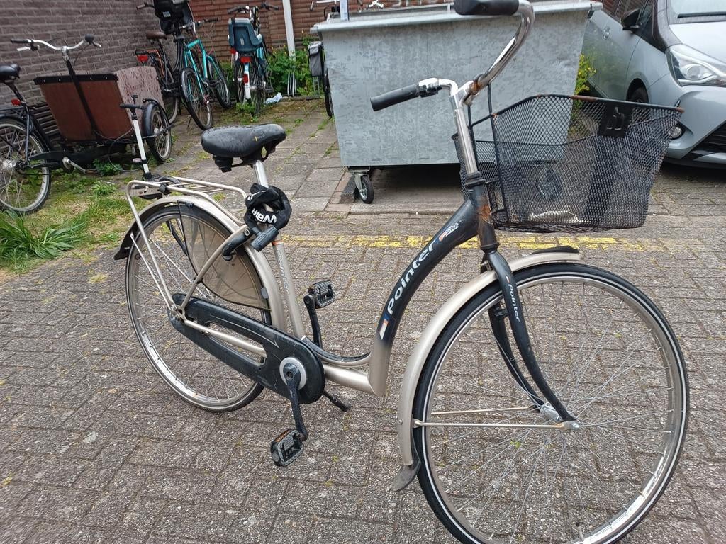 Damesfiets Terugtraprem, Bagagedrager en Mandje - BUSSUM, Ophalen, Gebruikt, Terugtraprem, Overige merken