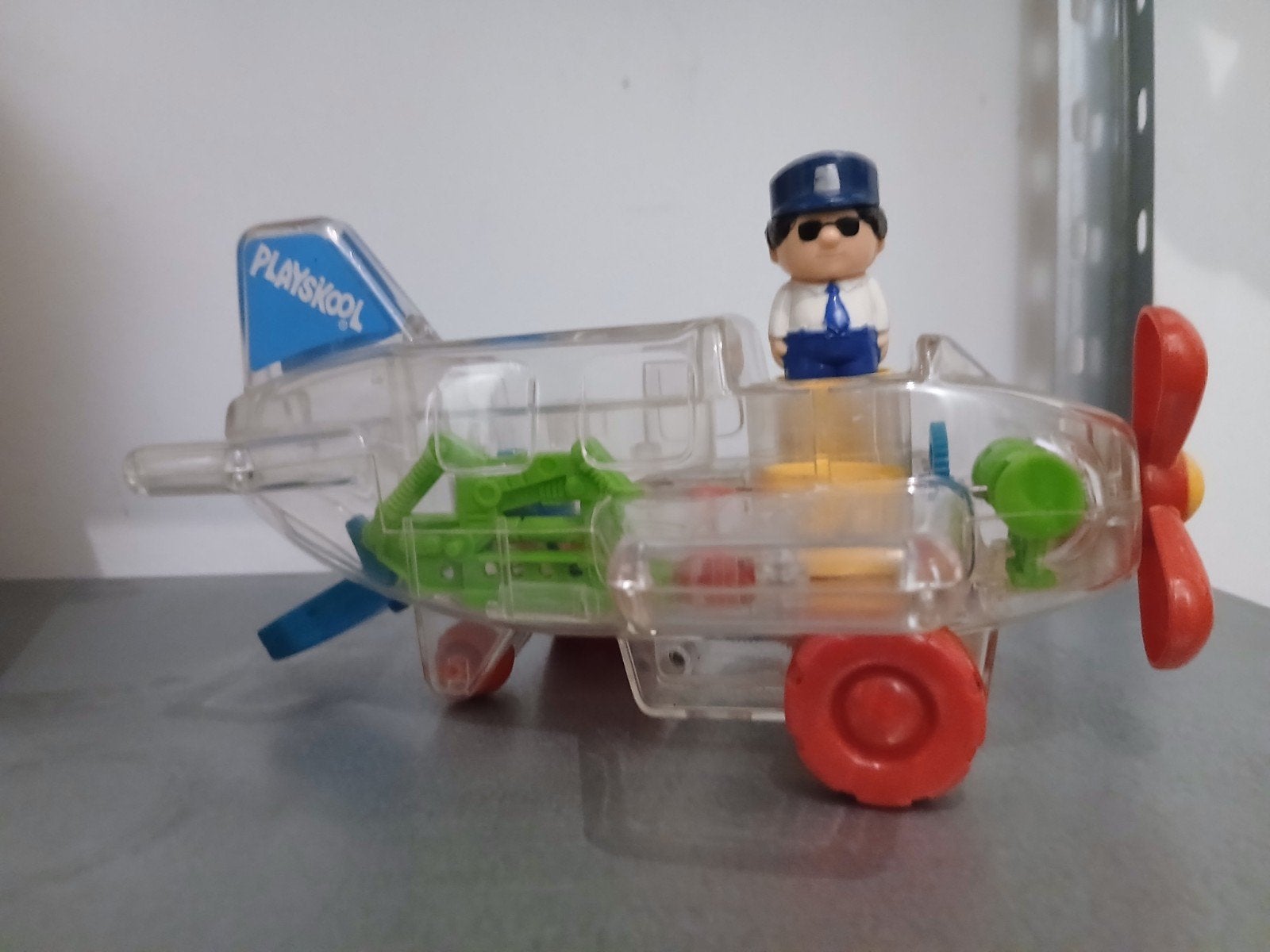 Vintage (1988) Playskool Mechanical Propeller Plane Clear, Ophalen of Verzenden, Gebruikt