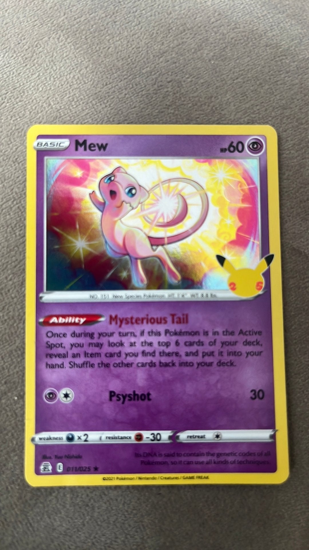 Pokemon Mew, Hobby en Vrije tijd, Verzamelkaartspellen | Pokémon, Ophalen of Verzenden, Zo goed als nieuw