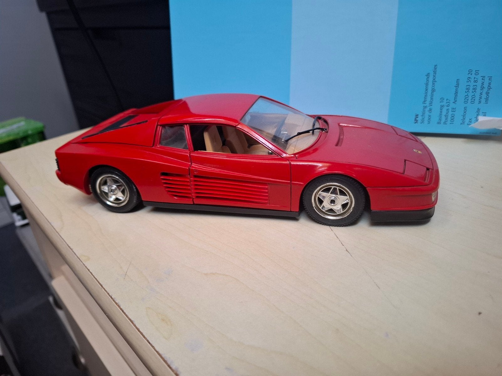 Ferrari Testarossa Schaalmodel 1:18 - burago, Ophalen of Verzenden, Nieuw, Auto, Bburago