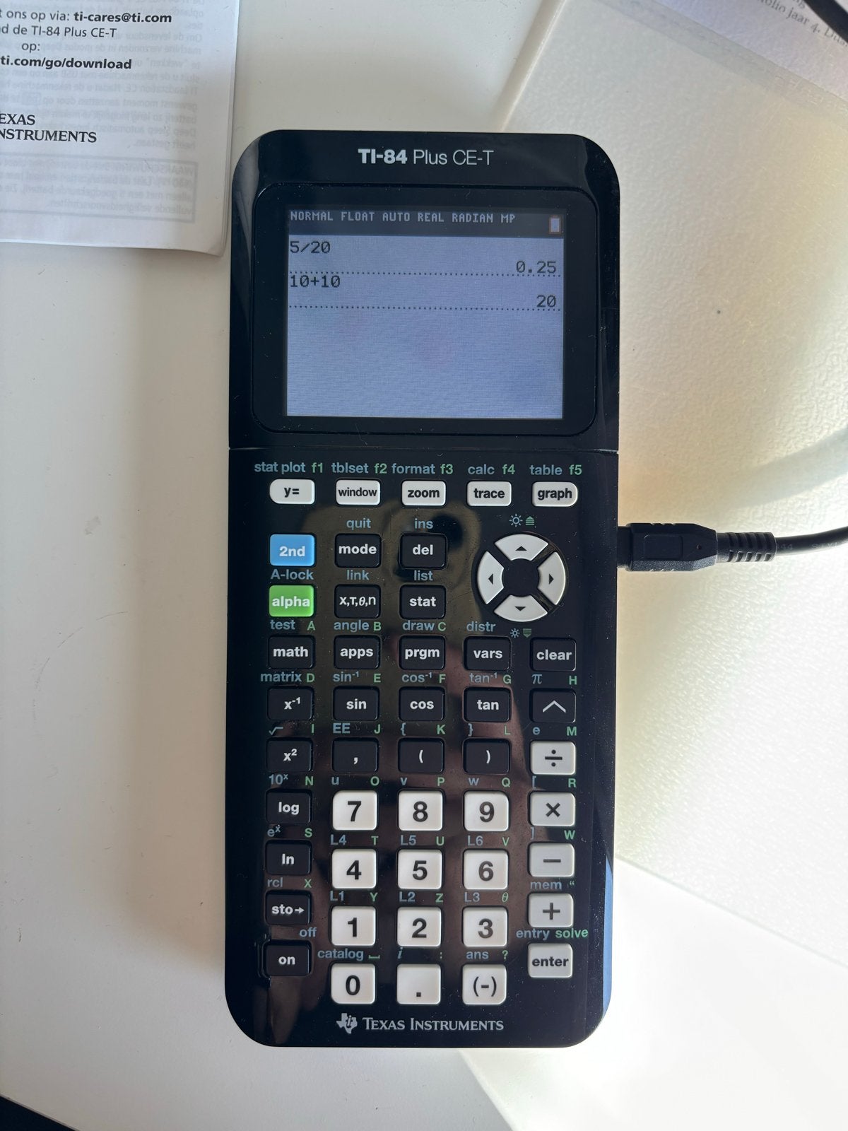 Grafisch rekenmachine TI-84 Plus CE-T, Diversen, Verzenden, Zo goed als nieuw