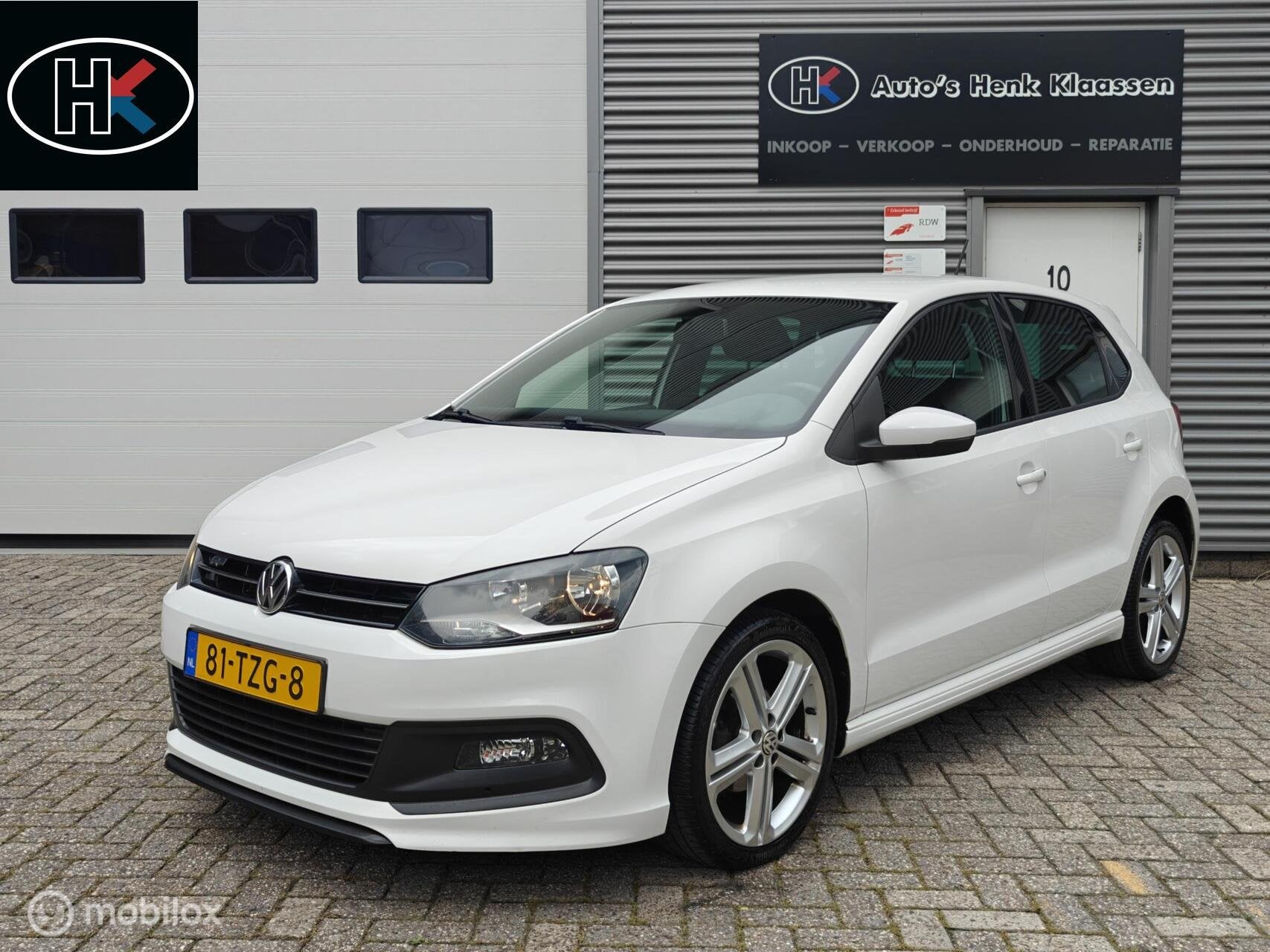 Volkswagen Polo 1.2TSi 105pk H6 Highline + 2xR-line Clima NL, Euro 5, 40 €/maand, Wit, Handgeschakeld