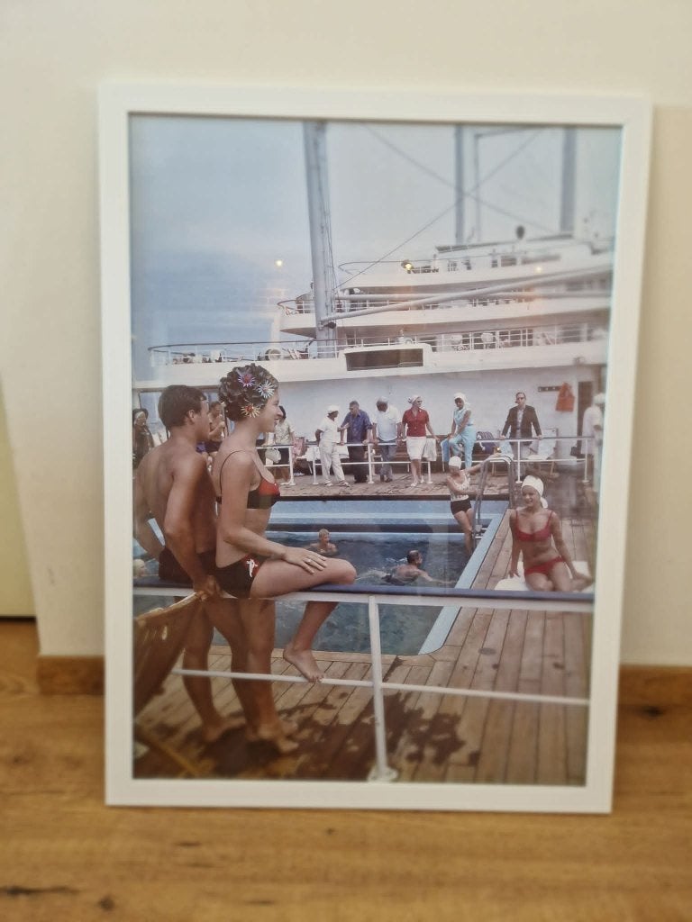 Framed SS Rotterdam Poster – Vintage – White Frame – 55x75cm, Huis en Inrichting, Woonaccessoires | Schilderijen, Tekeningen en Foto's