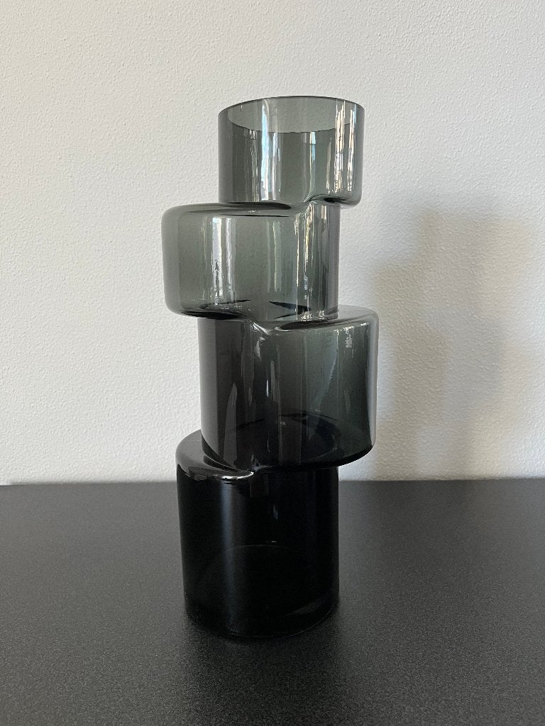 Vase The World Vaas Bandon Grey Nieuw!, Huis en Inrichting, Woonaccessoires | Vazen, 35 cm, Nieuw, Ophalen of Verzenden, Glas