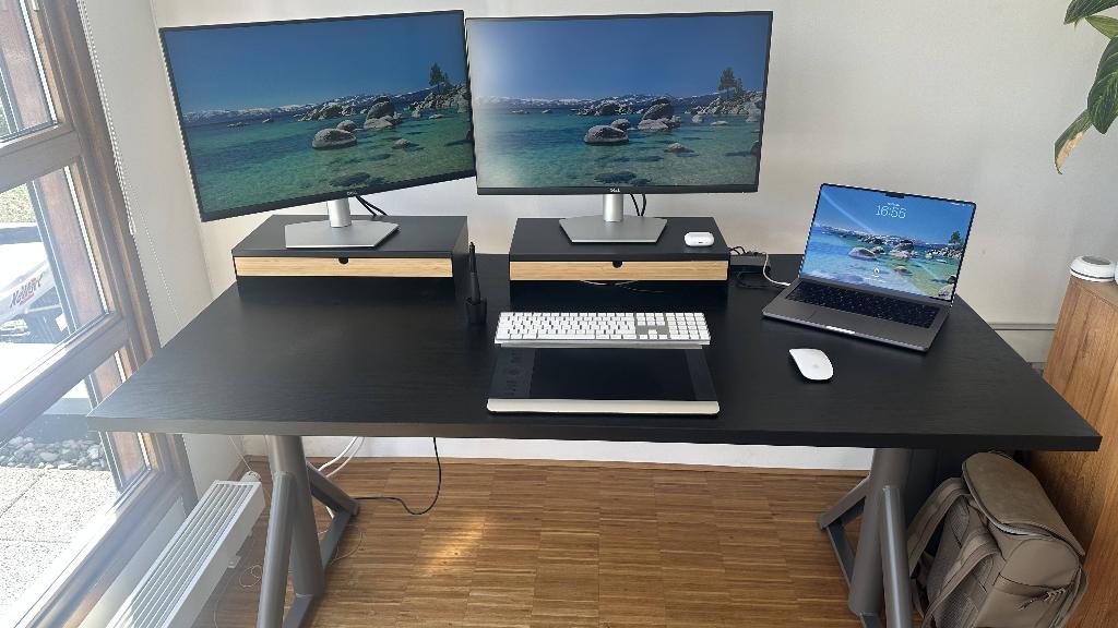 IKEA Idasen bureaublad 160x80 cm - Als nieuw!, Ophalen, 160 cm, Scandinavisch, Spaanplaat of MDF