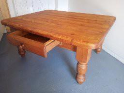 Vintage oud grenen salontafel, Ophalen, Gebruikt, 50 tot 100 cm, 50 tot 100 cm