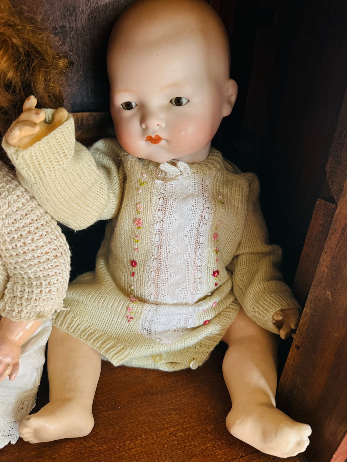 Prachtige antieke dreambaby pop gesloten mond, Antiek en Kunst, Ophalen of Verzenden