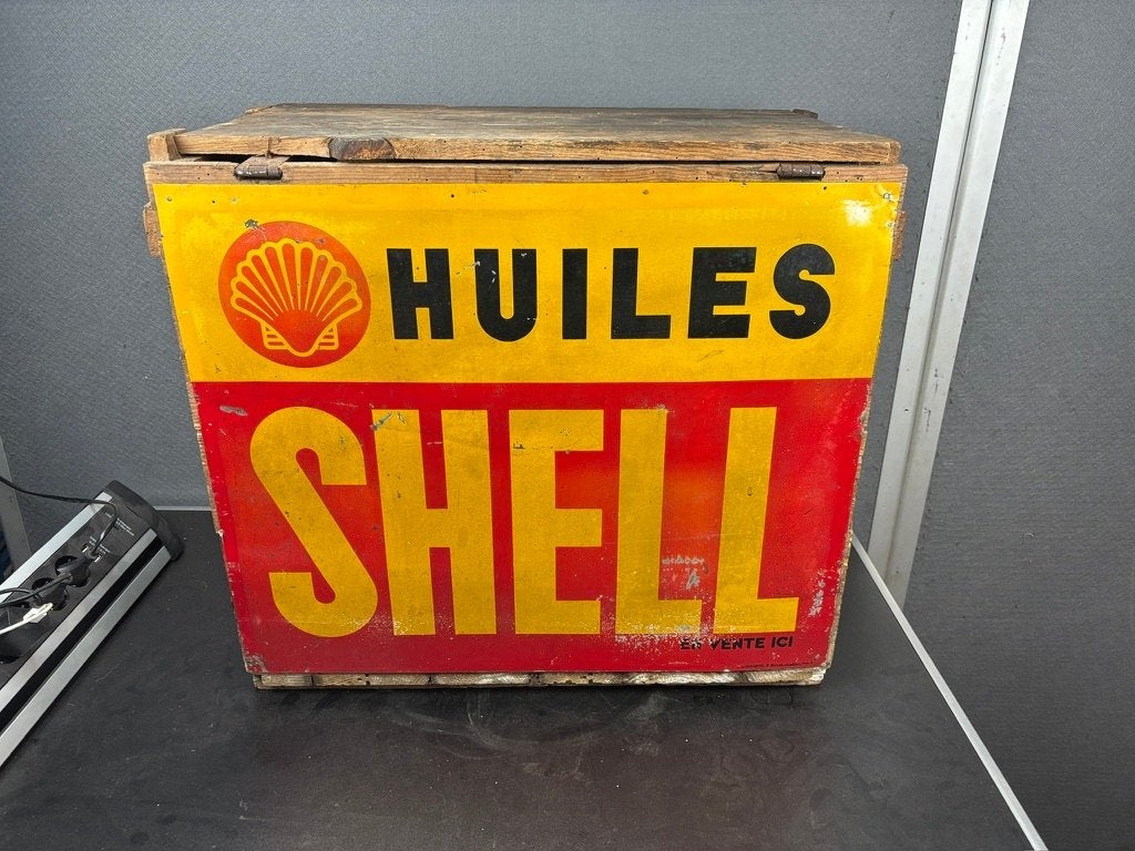 Shell olie kist krat  60 x 33 x54 cm, Verzamelen, Gebruikt, ., ., .