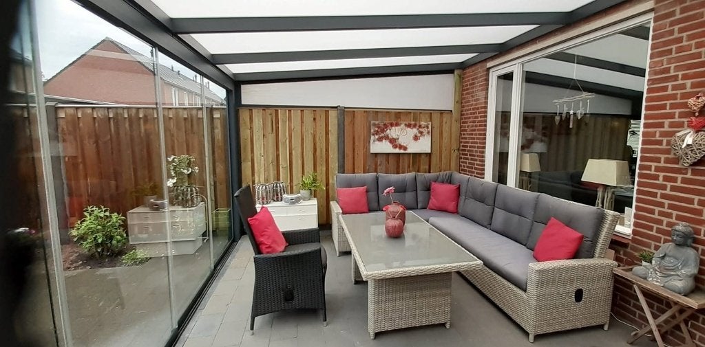 Loungeset, Tuin en Terras, Ophalen, 5 zitplaatsen, Kunststof, Gebruikt