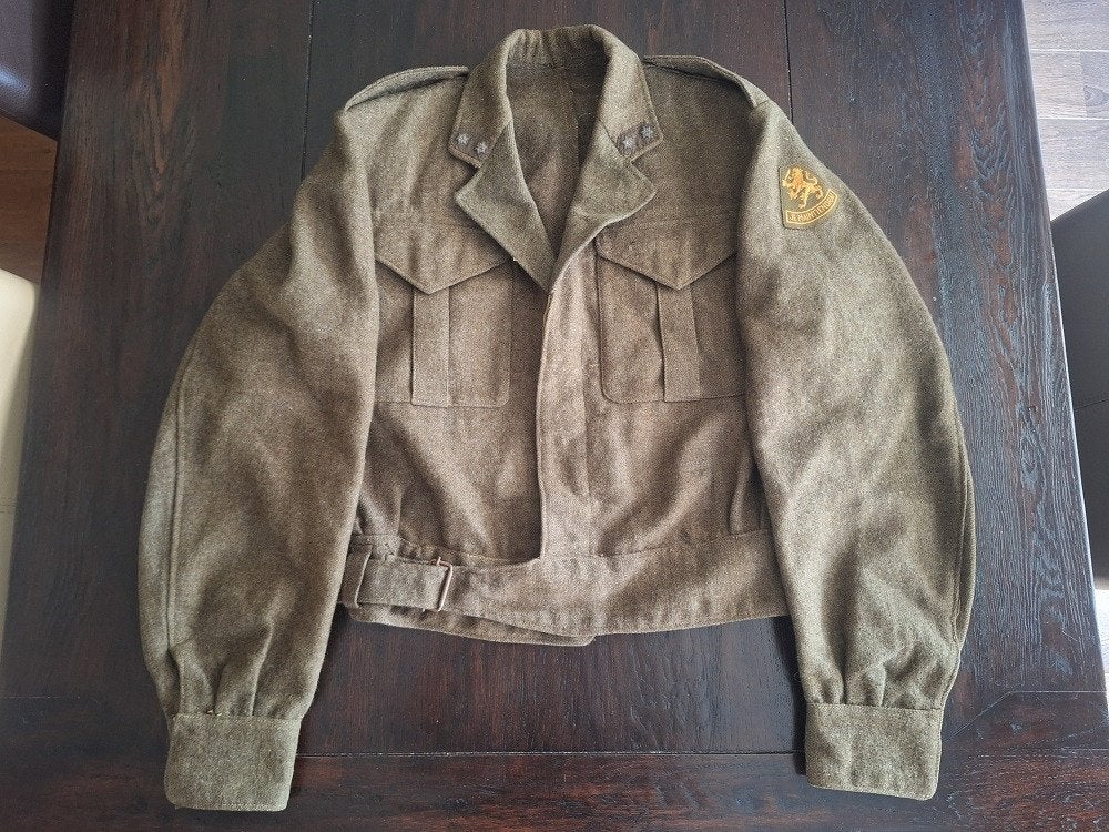 Canadese Battledress jas (size 13) en broek (size 9) 1943!, Verzenden, Overige gebieden, Kleding of Schoenen