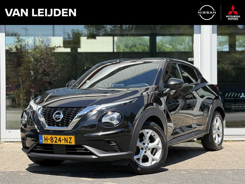 Nissan Juke 1.0 DIG-T 117pk DCT Tekna | Sound & Ride | Bose, Auto's, Nissan, Leder en Stof, Zwart, Bedrijf, 3 cilinders
