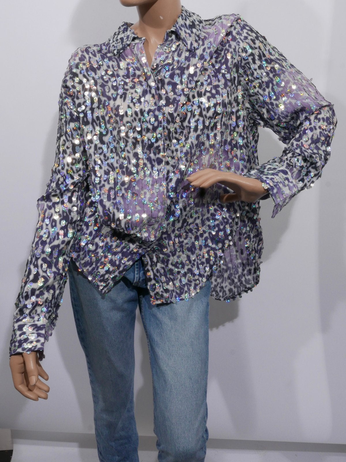 ESSENTIEL ANTWERP gunshot blouse maat M ZGAN, Ophalen of Verzenden, Zo goed als nieuw, Maat 38/40 (M), Paars