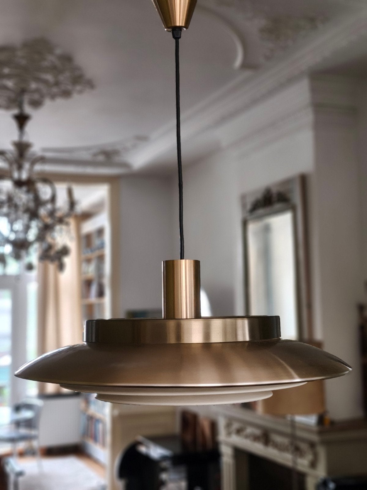 mid century Deense schalenlamp, Ophalen of Verzenden, Overige typen
