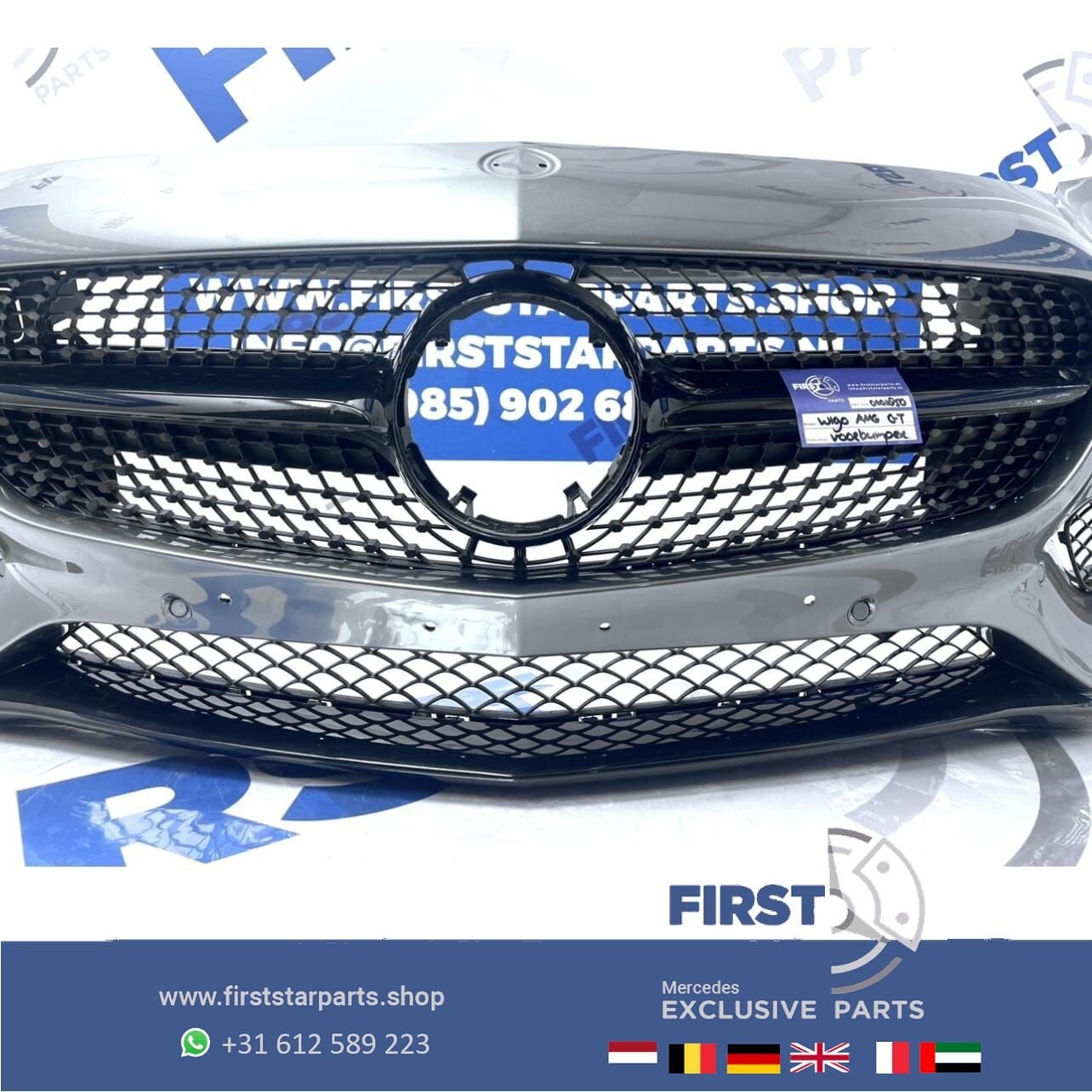 W190 AMG GT BUMPER COMPLEET Mercedes GT GTC GTS AMG VOORBUMP, Gebruikt, -, Voor, Ophalen of Verzenden