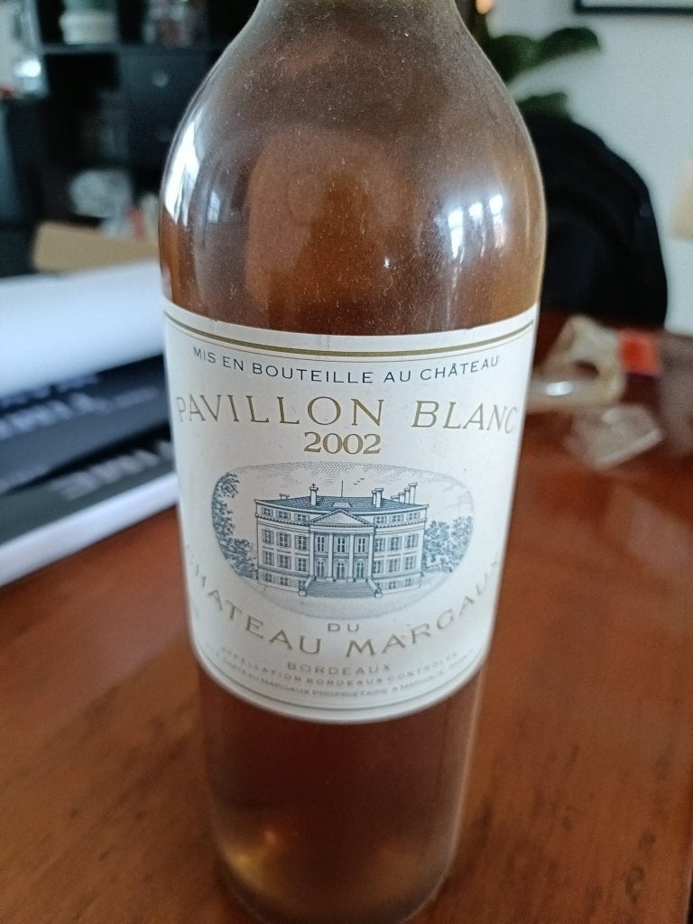Chateau Margaux, pavillon blanc du chateau margaux 2002, Verzamelen, Wijnen, Ophalen, Frankrijk, Nieuw, Rode wijn