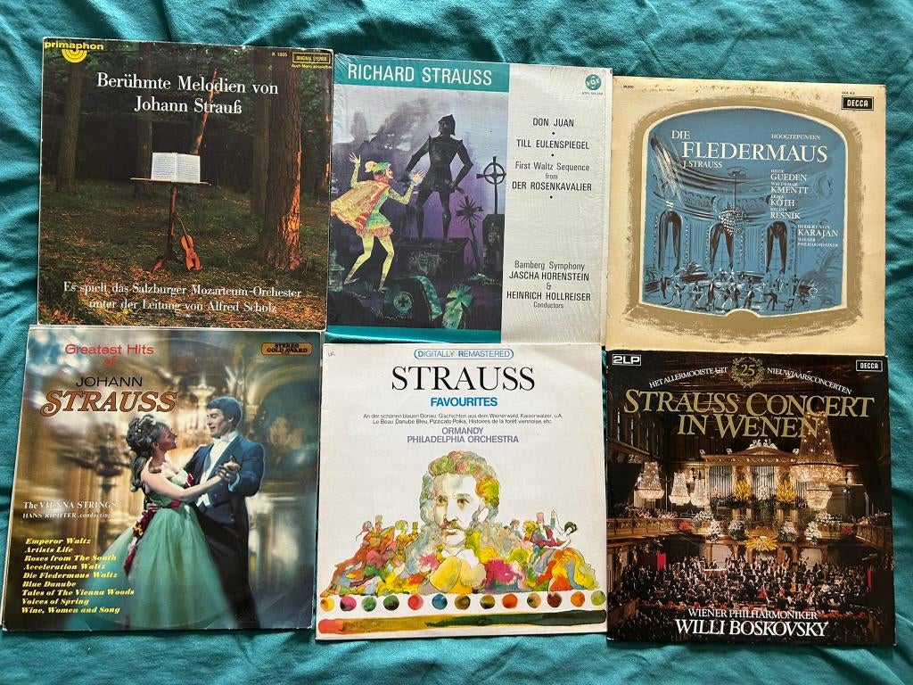 25 LP's Johann Strauss Klassiek (ook per stuk te koop), Gebruikt, Overige typen, Ophalen of Verzenden, 12 inch