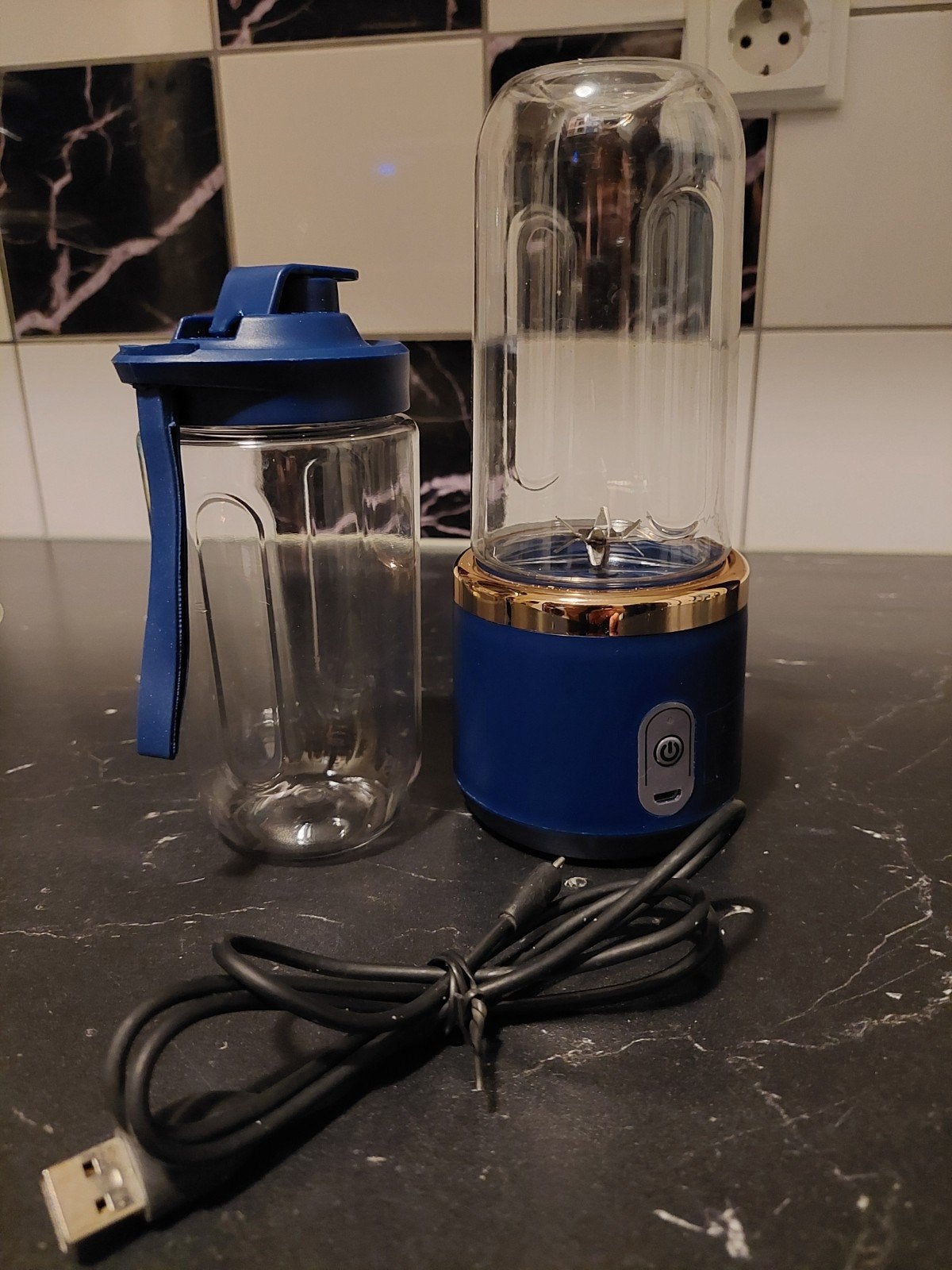 Oplaadbare Smoothie Maker, Overige typen, Ophalen of Verzenden, Nieuw, Blauw