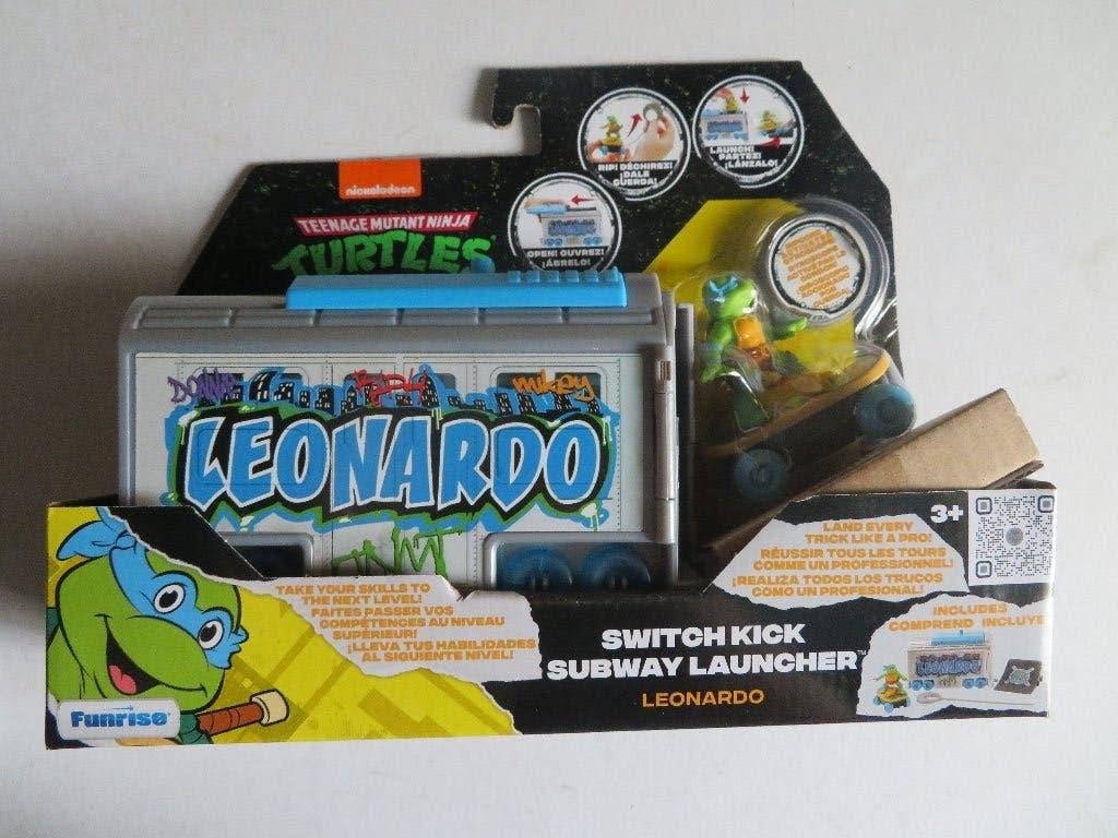 TMN TURTLES -- SWITCH KICK SUBWAY LAUNCHER - LEONARDO, Ophalen of Verzenden, Zo goed als nieuw