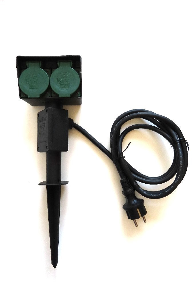 Tuinstopcontact met grondpen zwart groen Smartwares (4919), Ophalen of Verzenden, Zo goed als nieuw, Overige typen