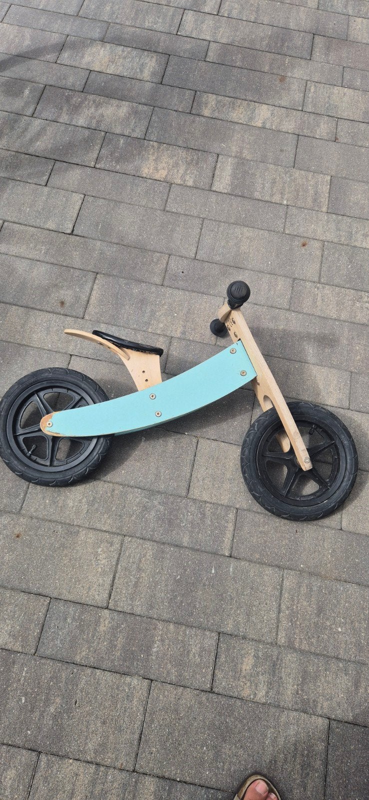 Houten loopfiets - Blauw/Naturel, Ophalen of Verzenden, Gebruikt, Loopfiets