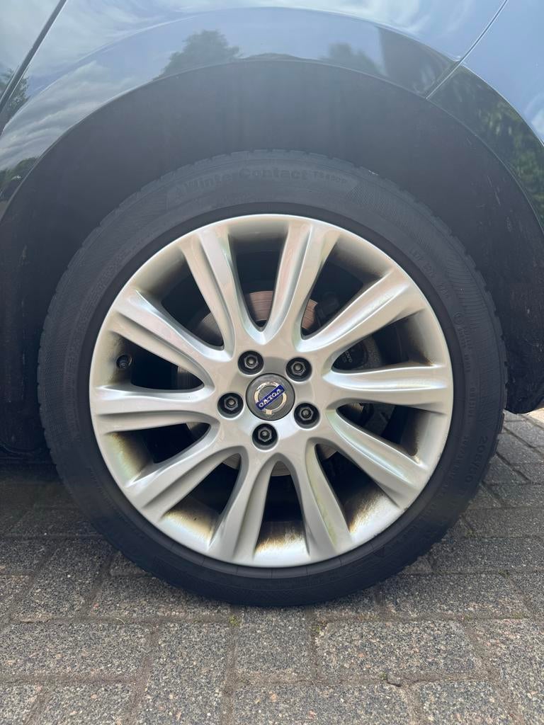 Volvo 17” velgen met Continental WinterContact winterbanden, Ophalen, 17 inch, Winterbanden, Banden en Velgen