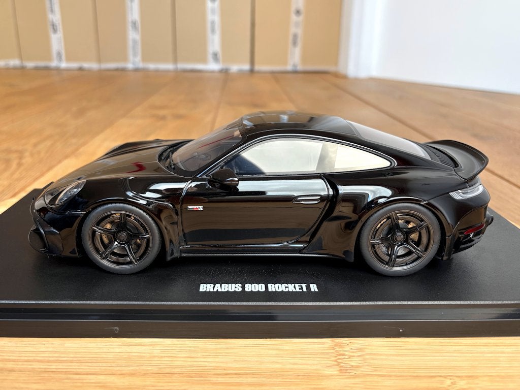 Porsche 911 992 Brabus 900 Rocket R zwart 1:18 GT Spirit ovp, Hobby en Vrije tijd, Modelauto's | 1:18, Ophalen of Verzenden, Nieuw
