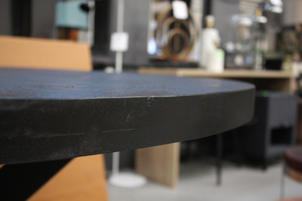 Nieuwe ronde zwarte tafels eettafel metaal mangohout, Rond, Nieuw, Vijf personen of meer, Ophalen