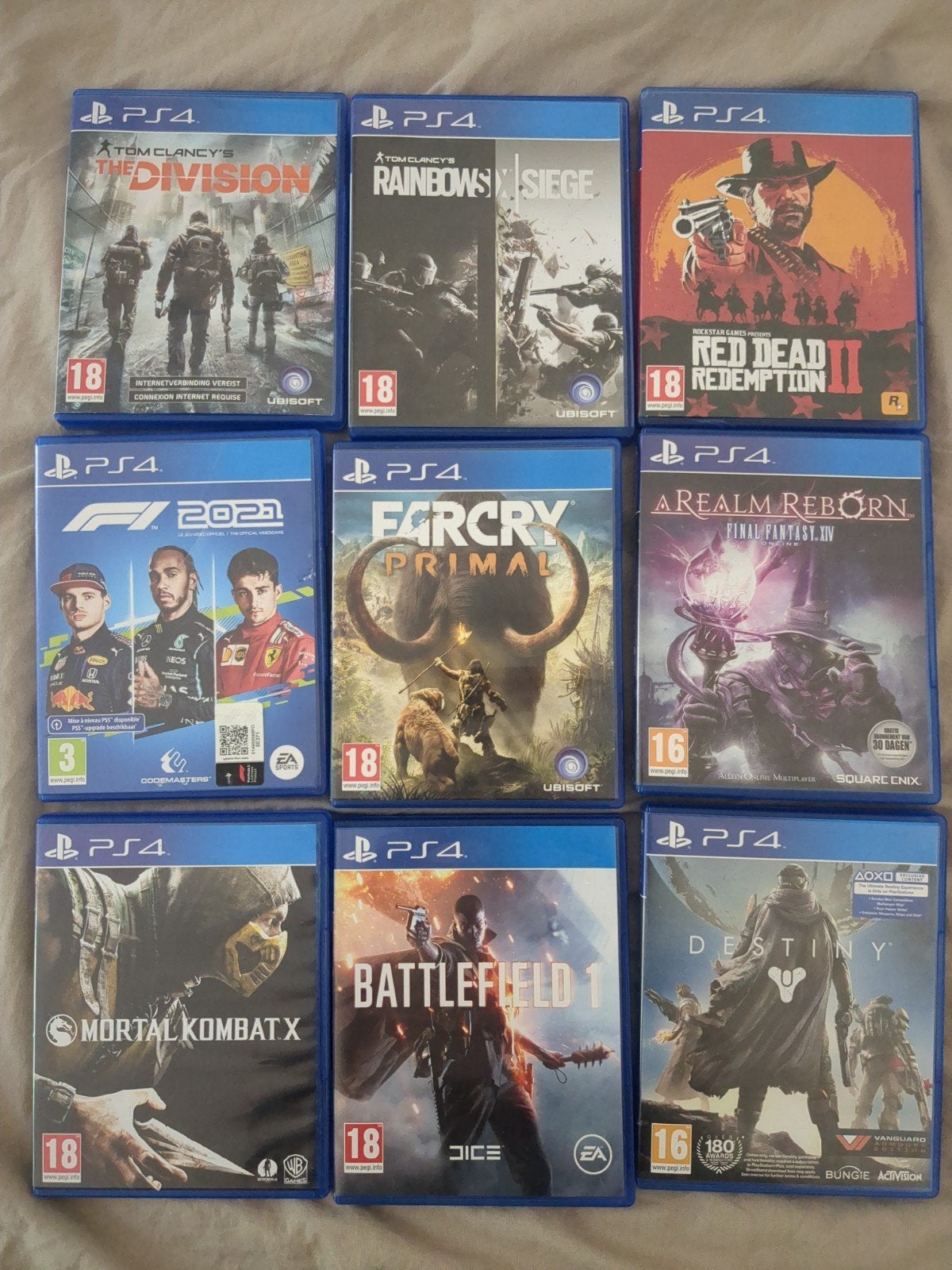 PS4 Games Bundel: 9 Topgames (o.a. Red Dead Redemption 2), Spelcomputers en Games, Online, Gebruikt, Vanaf 18 jaar, Overige genres