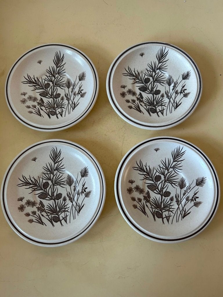 4 vintage W.H. Grindley Pinewood schoteltjes Engeland, Ophalen of Verzenden