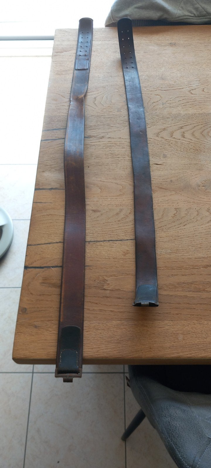 2 Duitse lederen Riemen WO2, origineel, Ophalen of Verzenden, Landmacht, Duitsland