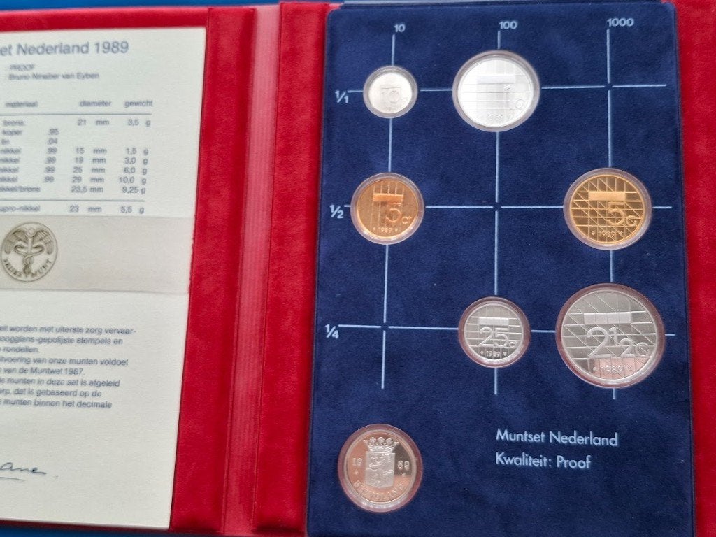 Jaarset Nederland 1989 Proof, Postzegels en Munten, Munten | Nederland, Verzenden, Koningin Beatrix, Euro's, Setje