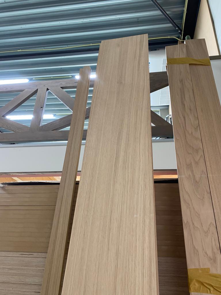 Stroken mdf dubbelzijdig eiken fineer, Ophalen of Verzenden, Zo goed als nieuw, Hout