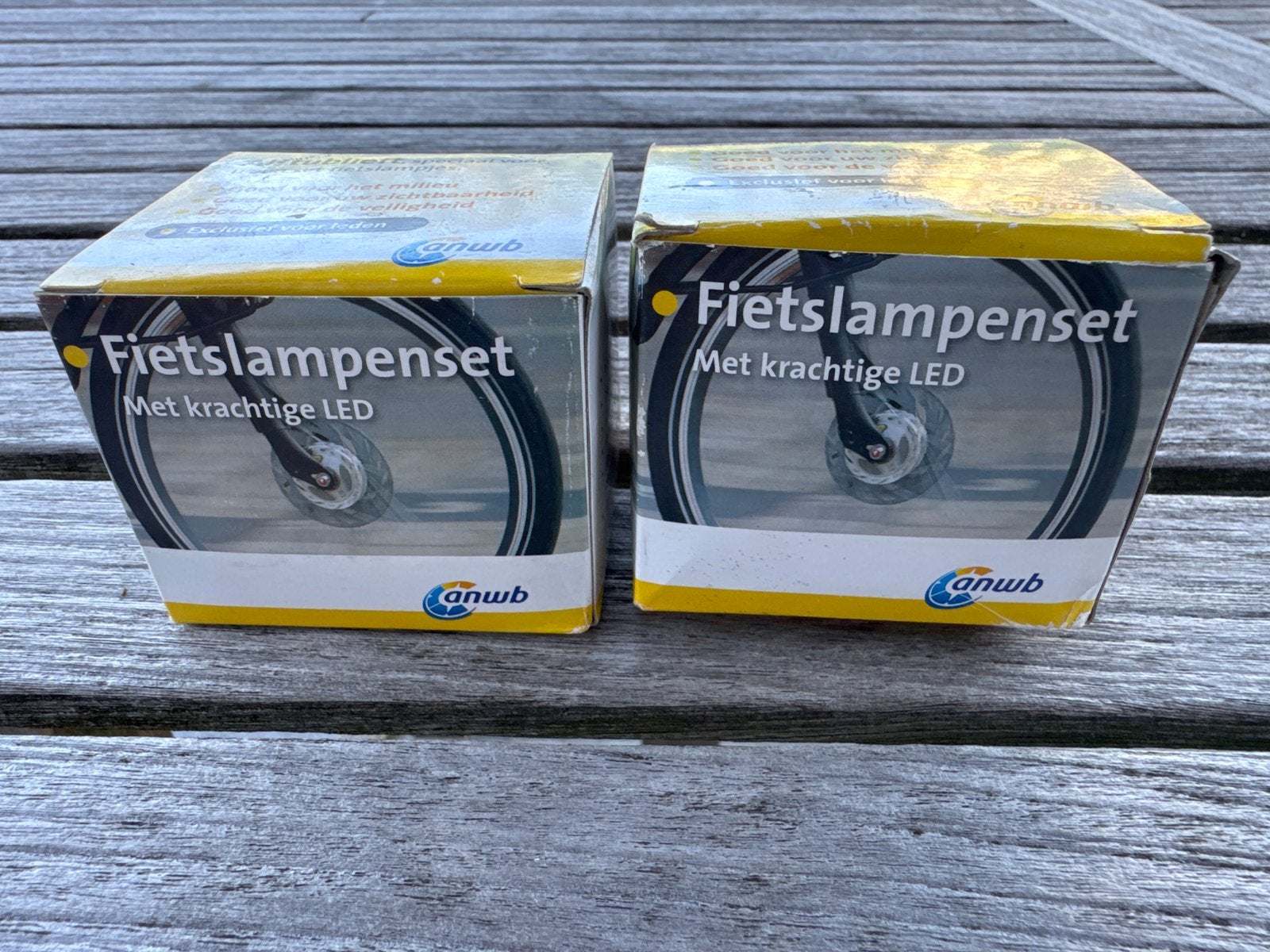 ANWB Fietslampenset LED (2 sets voor en achter), Ophalen, Waterbestendig, Nieuw, Batterij