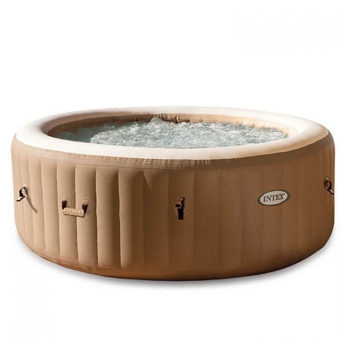 Intex PureSpa 4-persoons jacuzzi met verwarming en bubbels, Tuin en Terras, Ophalen, Gebruikt, Rond, Opzetzwembad