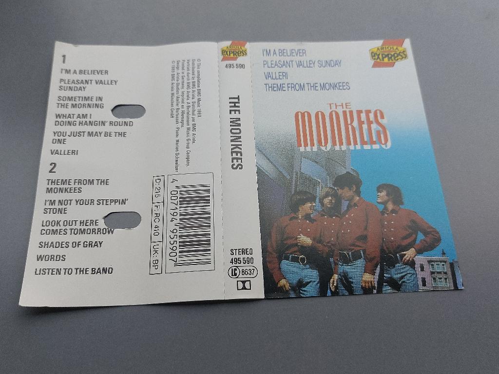 THE MONKEES - THE MONKEES (MC), Cd's en Dvd's, 1 bandje, Ophalen of Verzenden, Zo goed als nieuw, Origineel