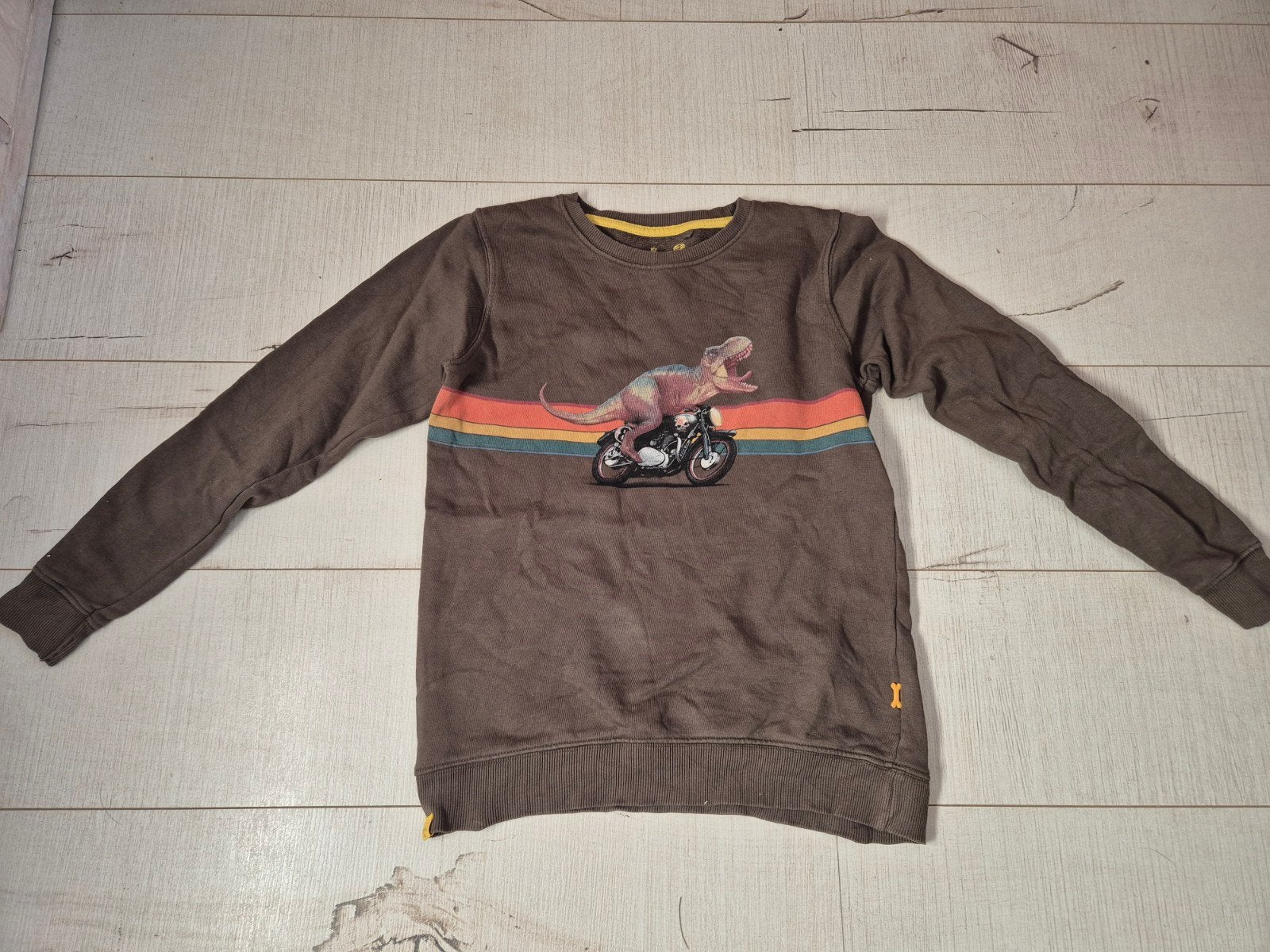 Groene sweater Motor Dino mt 152 (Stones and Bones), Ophalen, Zo goed als nieuw, Stones and Bones, Jongen