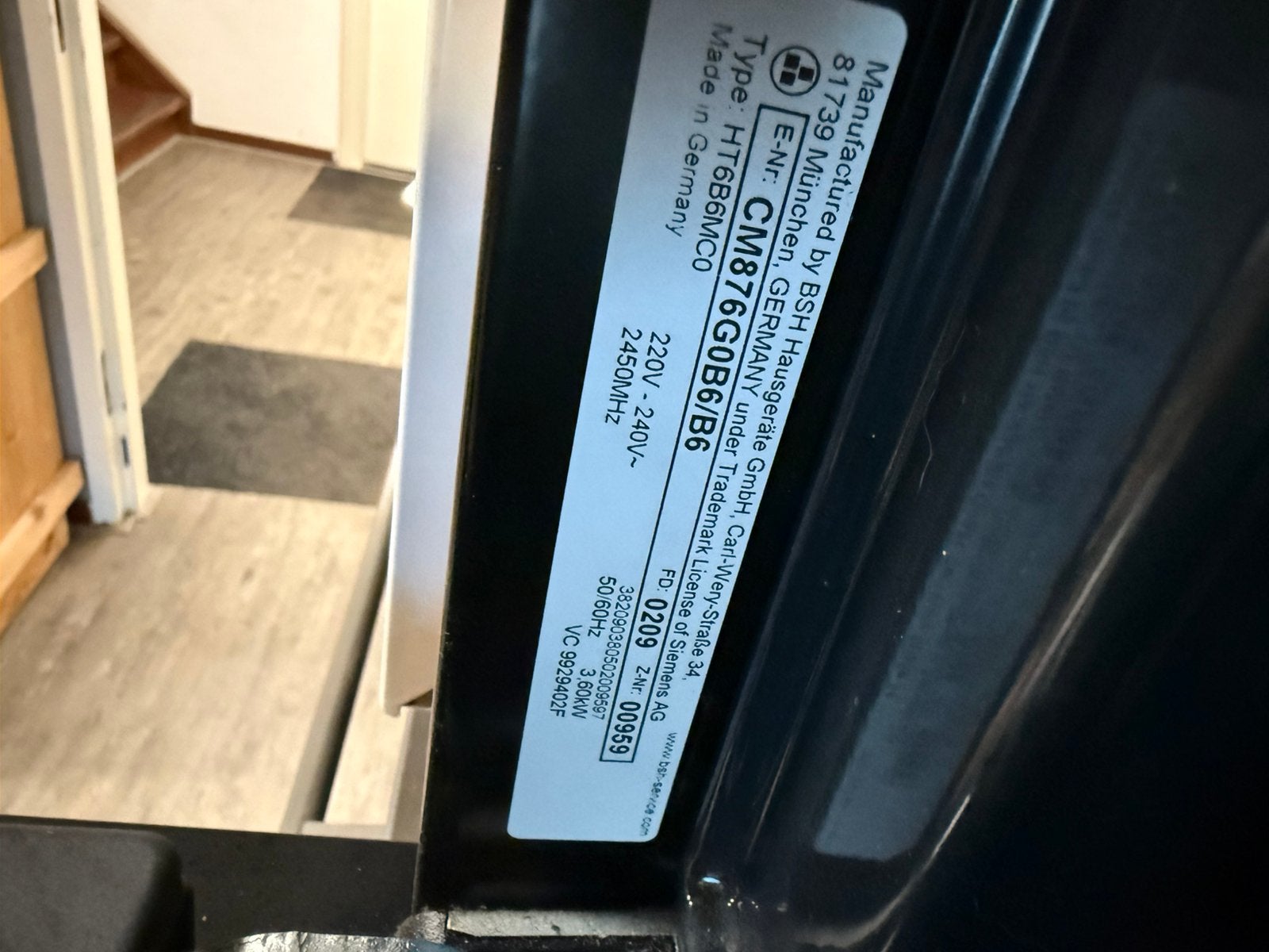 Combimagnetron black steel studioline CM876G0B6, Witgoed en Apparatuur, Ophalen, Combimagnetron, Bsh.nl@behg.com, Zo goed als nieuw