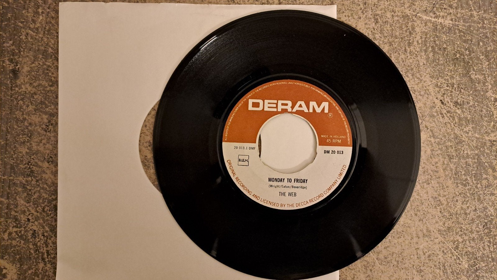 The web - monday to friday, Ophalen of Verzenden, Gebruikt, 7 inch, Pop