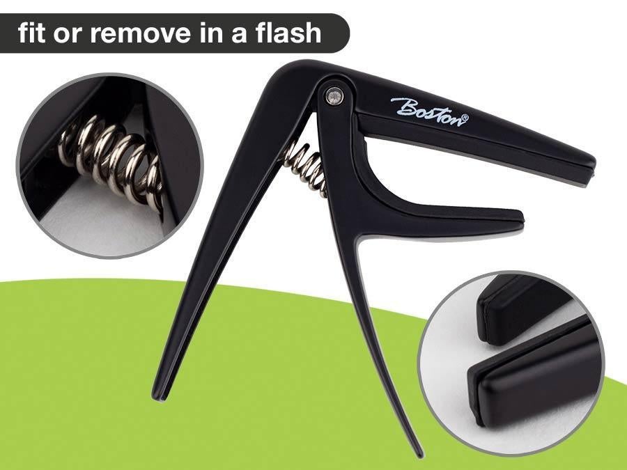 Boston BC-87-BK capo voor ukelele Zwart, ., Nieuw, ., .