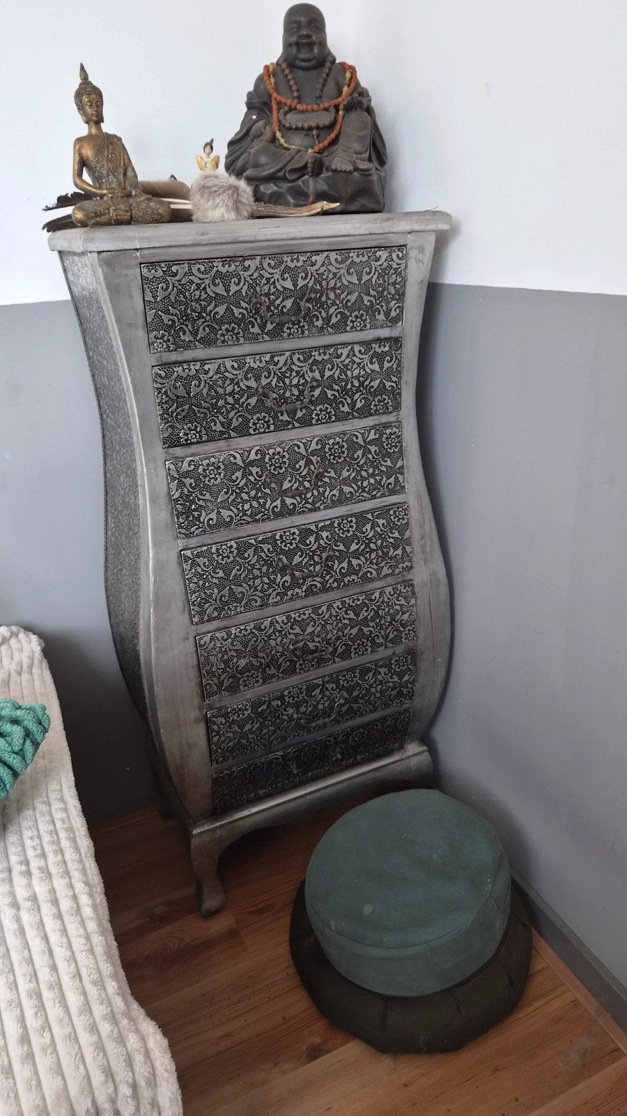 Unieke ladekast met oosters patroon, Huis en Inrichting, Gebruikt, 50 tot 100 cm, Oosters, Bohemien, Uniek, Met lade(s)