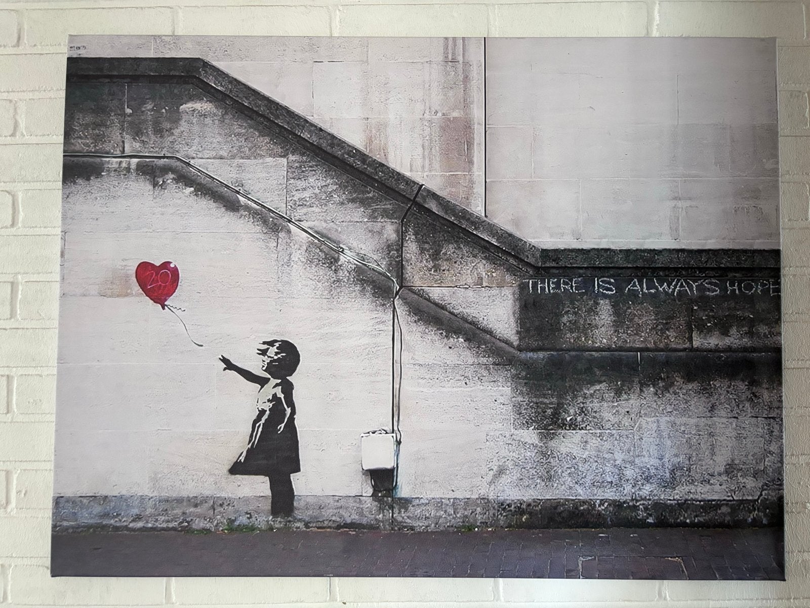 Banksy 'Girl with Balloon' Canvas Print WALLFIELD, Antiek en Kunst, Kunst | Schilderijen | Klassiek, Overige stijlen, Doek, Portret of Personen