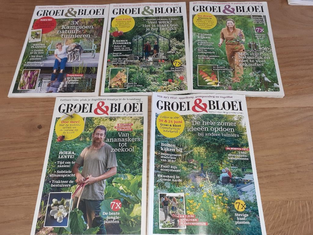5x Tijdschrift Groei en Bloei, Ophalen of Verzenden, Gelezen, Overige typen