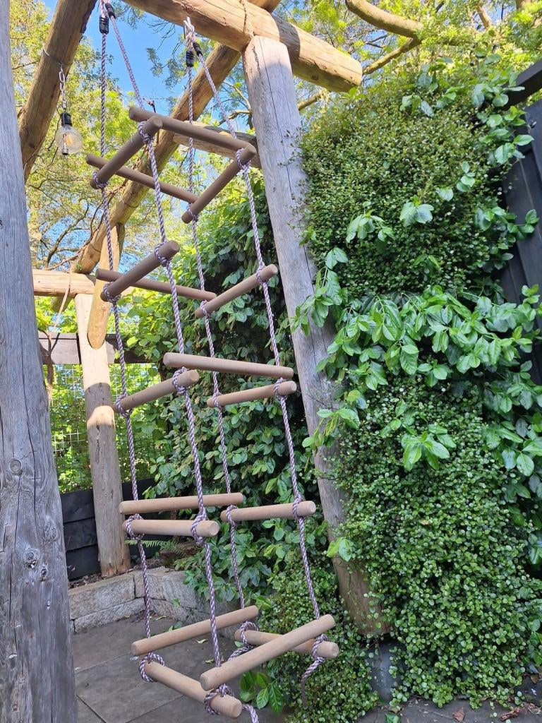 Hermic houten klimtouw / touwladder voor speeltoestel, Ophalen, Gebruikt, Klimtouw, Aanbouwonderdeel
