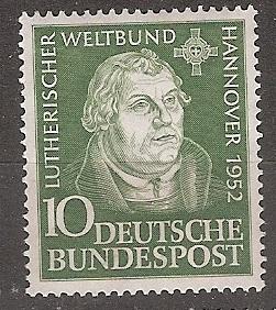 Duitsland Bund, Maarten Luther, 1952., Postzegels en Munten, Ophalen of Verzenden, BRD, Postfris