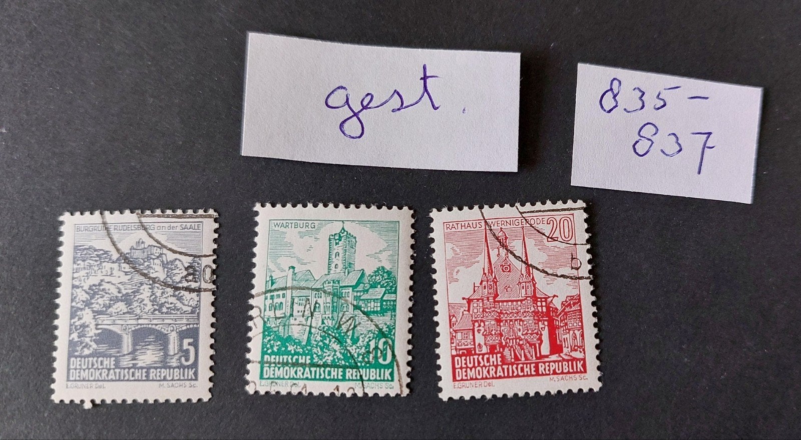 DDR postzegels 835-837, Postzegels en Munten, Postzegels | Europa | Duitsland, Ophalen of Verzenden, DDR