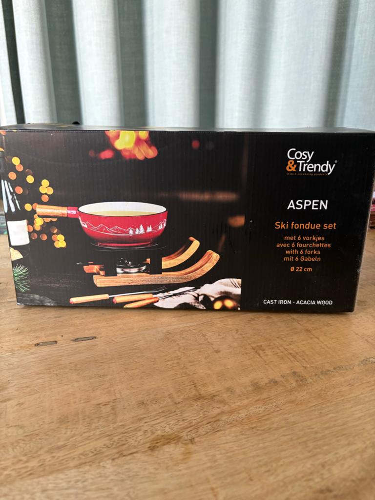 Cosy & Trendy Aspen Ski Fondueset - Nieuw in doos, Ophalen, Nieuw, Brander, Fondueset