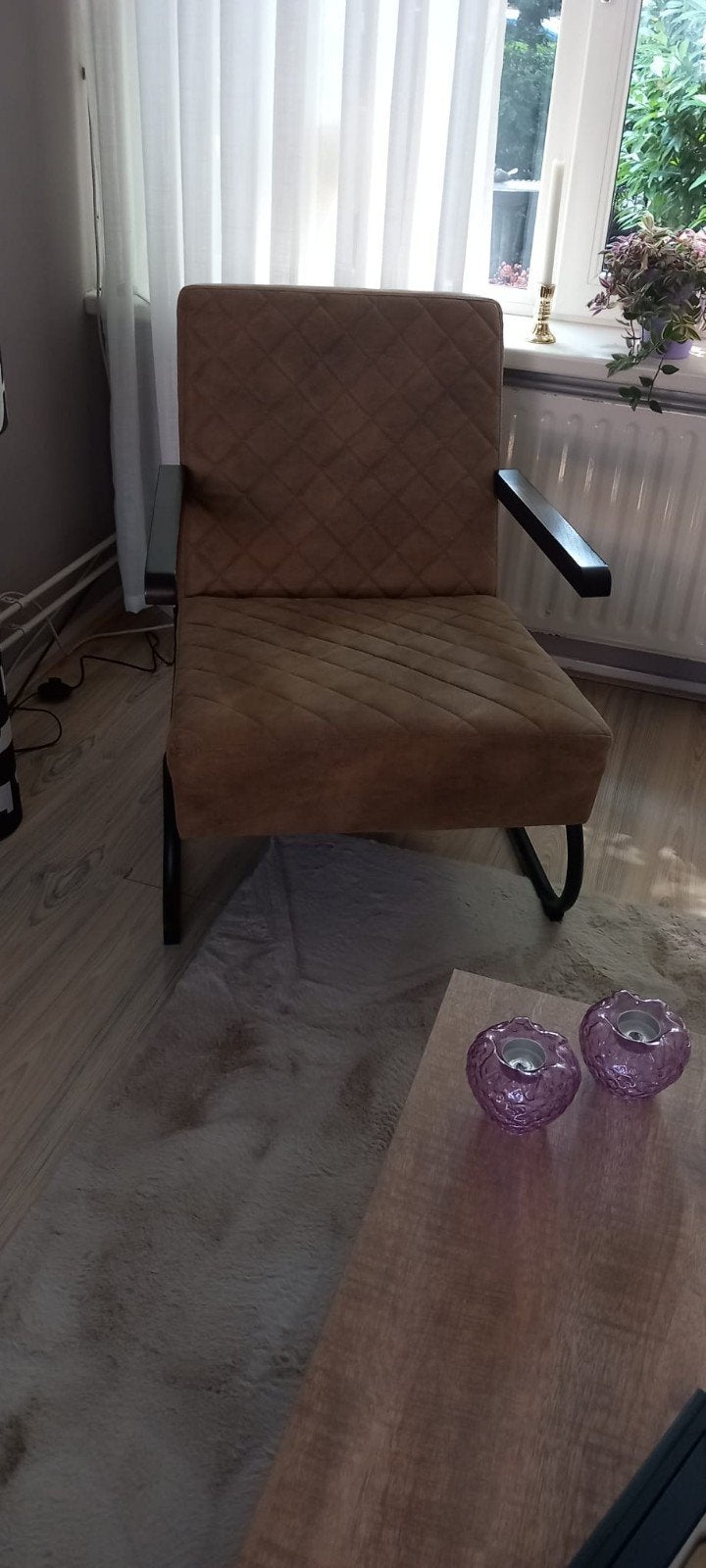 2 stoelen van Old Inn - Bobby - Fauteuil bruin, Huis en Inrichting, Fauteuils, Ophalen, Gebruikt, 75 tot 100 cm, 50 tot 75 cm