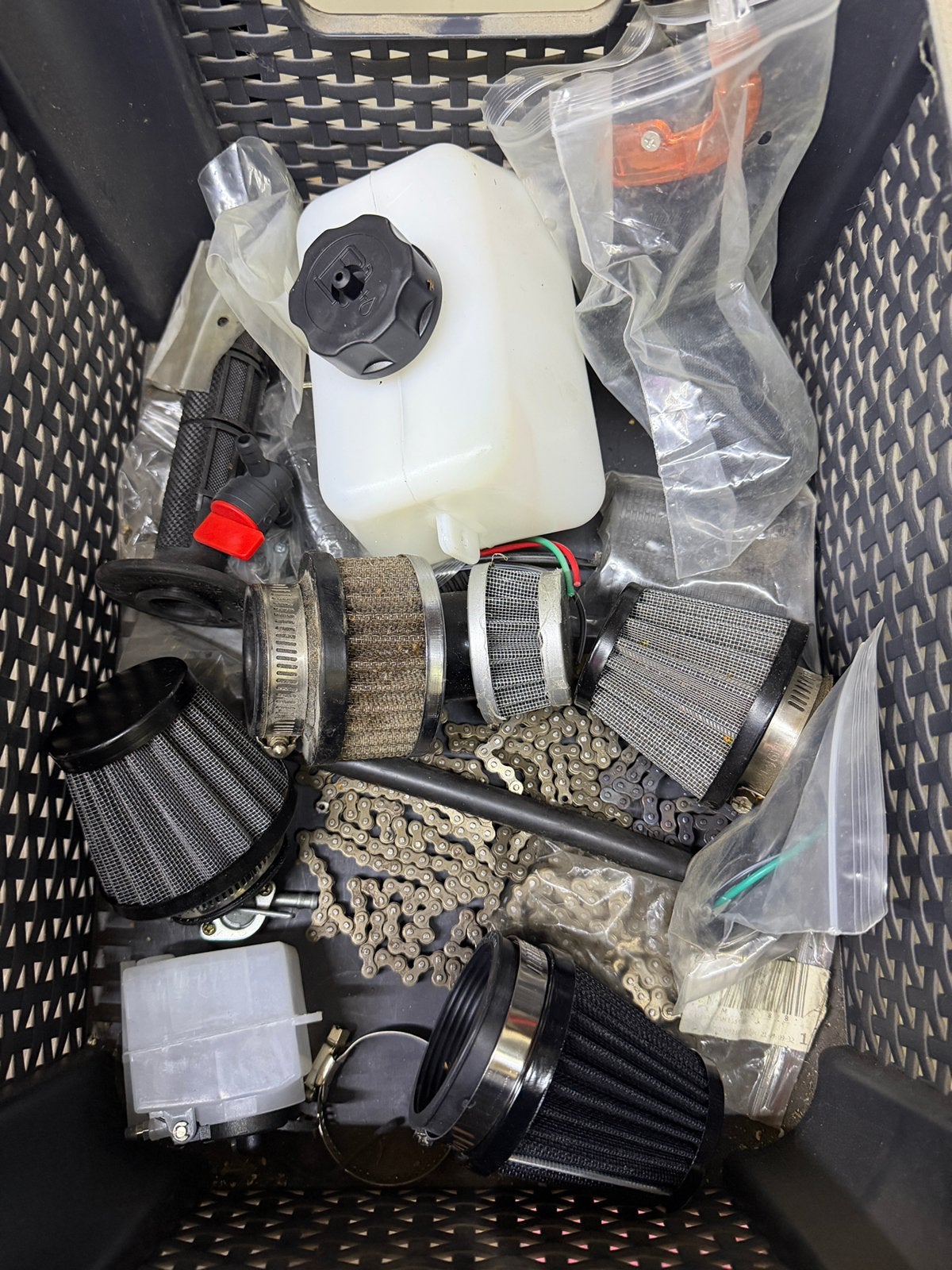 Set minibike pitbike onderdelen veel nieuw, Motoren, Verzenden