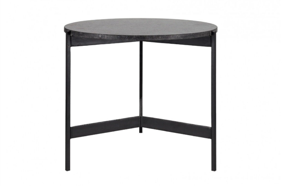 Bodilson Todd salontafel/bijzettafel zwart marmer, Ophalen of Verzenden, Gebruikt, Rond, Metaal